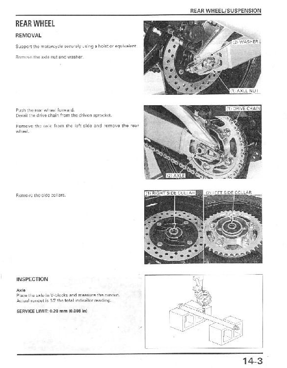 Honda CBR900RR (919) 1996-1998 Factory Service & Shop Manual